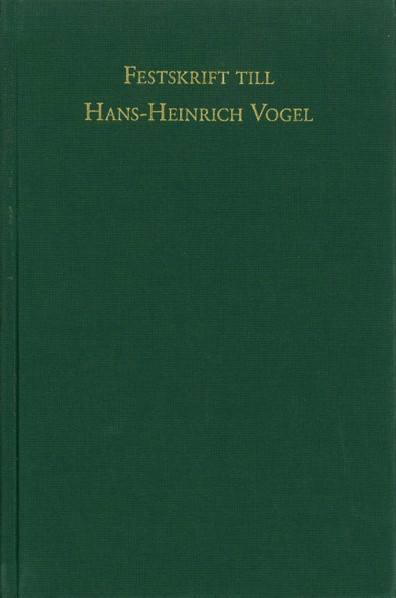 Festskrift till Hans-Heinrich Vogel