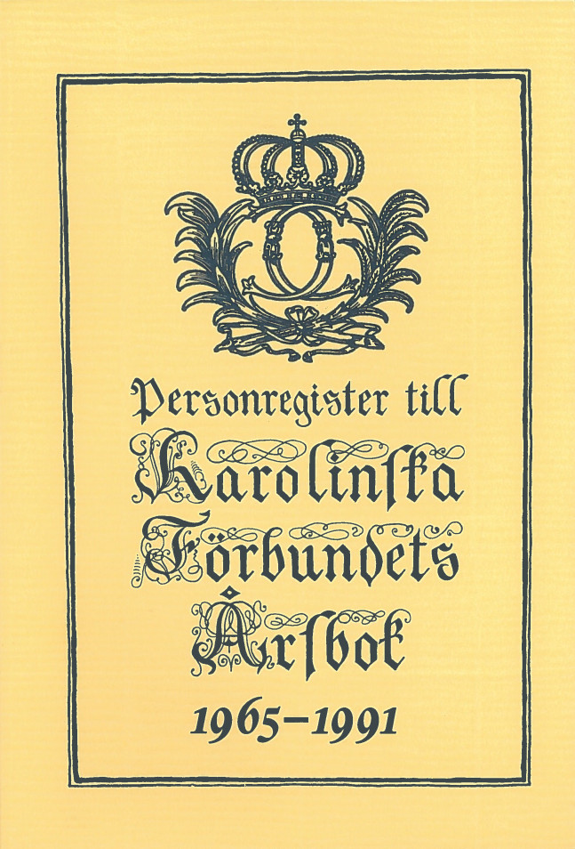 Personregister till Karolinska Förbundets årsbok 1965-1991