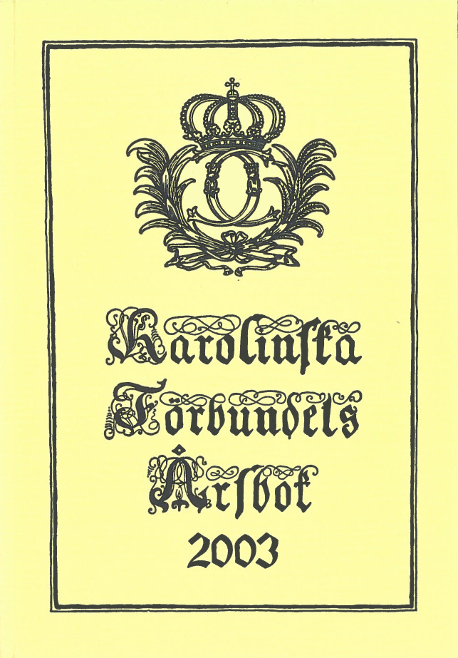 Karolinska förbundets årsbok 2003