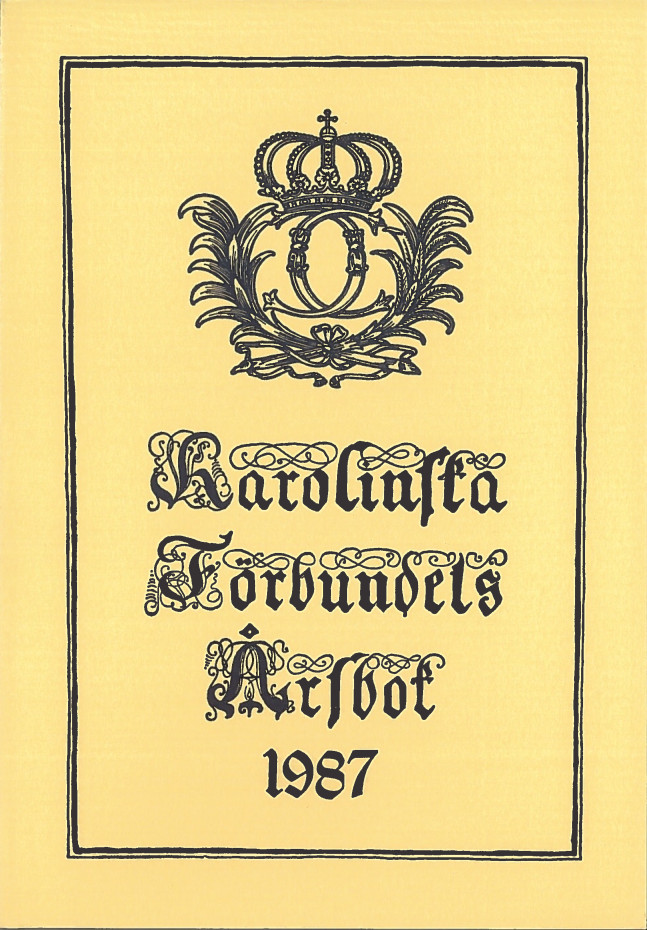 Karolinska förbundets årsbok 1987