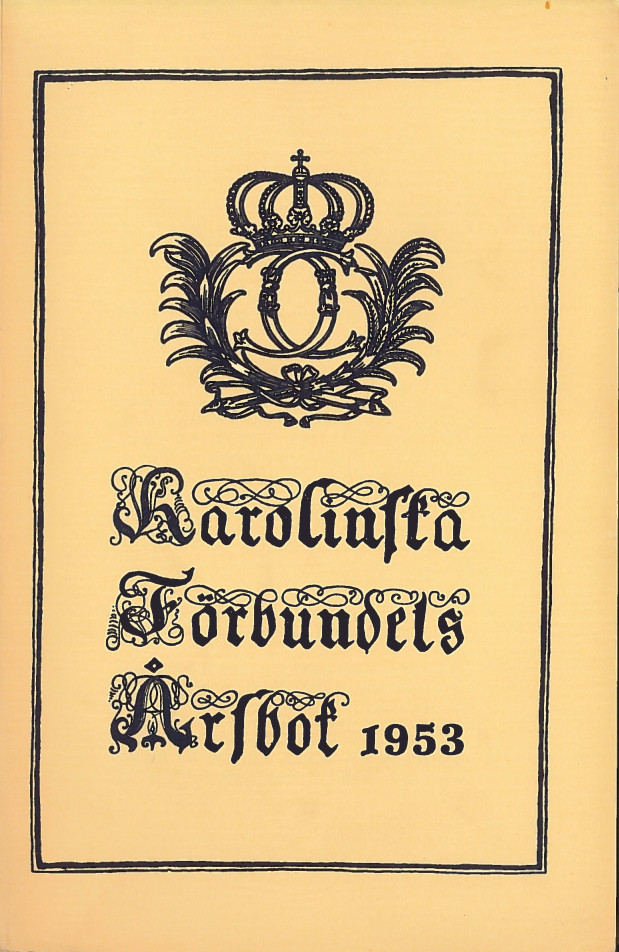 Karolinska förbundets årsbok 1953