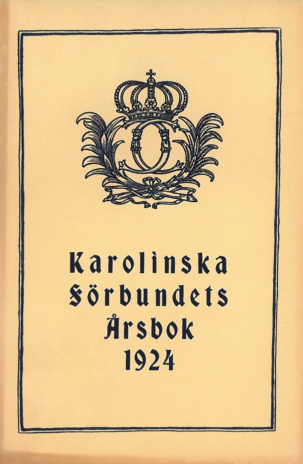 Karolinska förbundets årsbok 1924