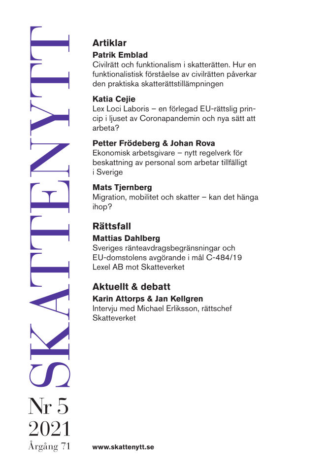 Skattenytt Nr 5 2021