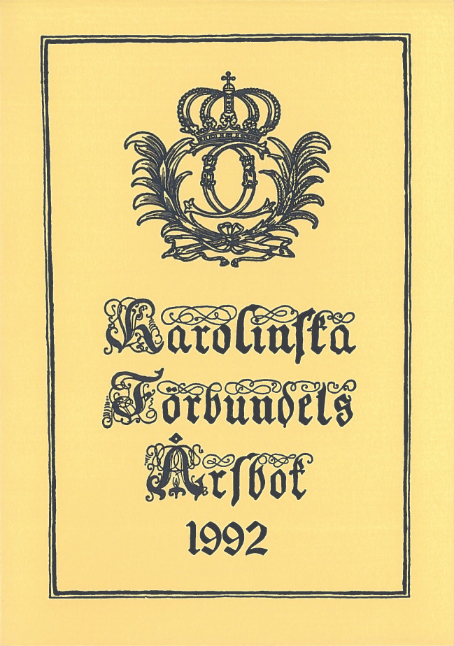 Karolinska förbundets årsbok 1992