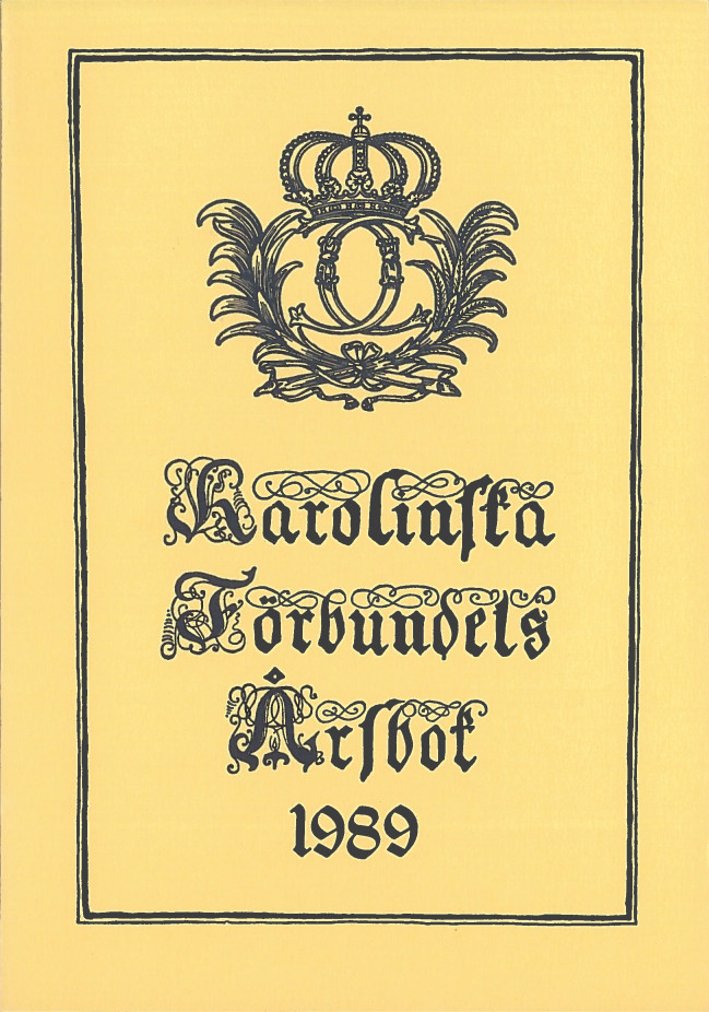 Karolinska förbundets årsbok 1989