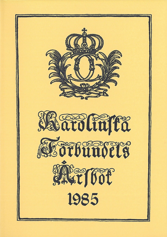 Karolinska förbundets årsbok 1985
