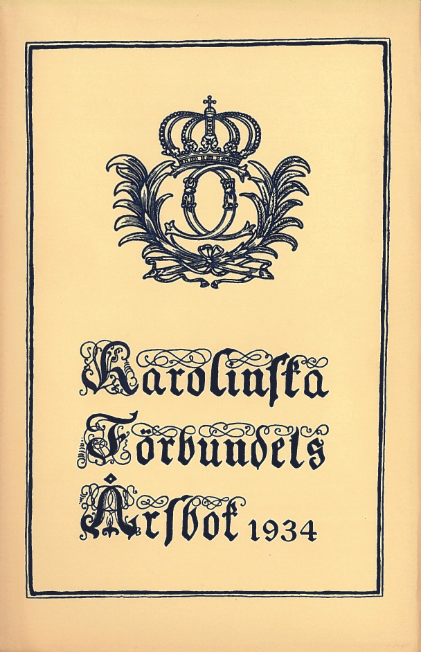 Karolinska förbundets årsbok 1934