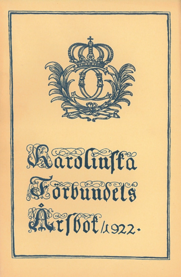 Karolinska förbundets årsbok 1922