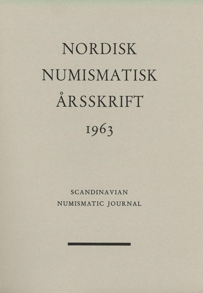 Nordisk Numismatisk Årsskrift 1963