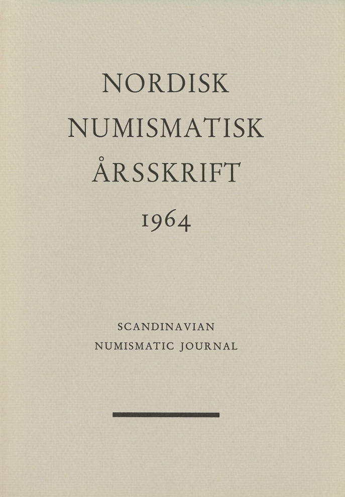 Nordisk Numismatisk Årsskrift 1964