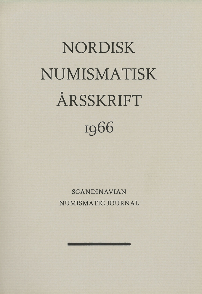 Nordisk Numismatisk Årsskrift 1966