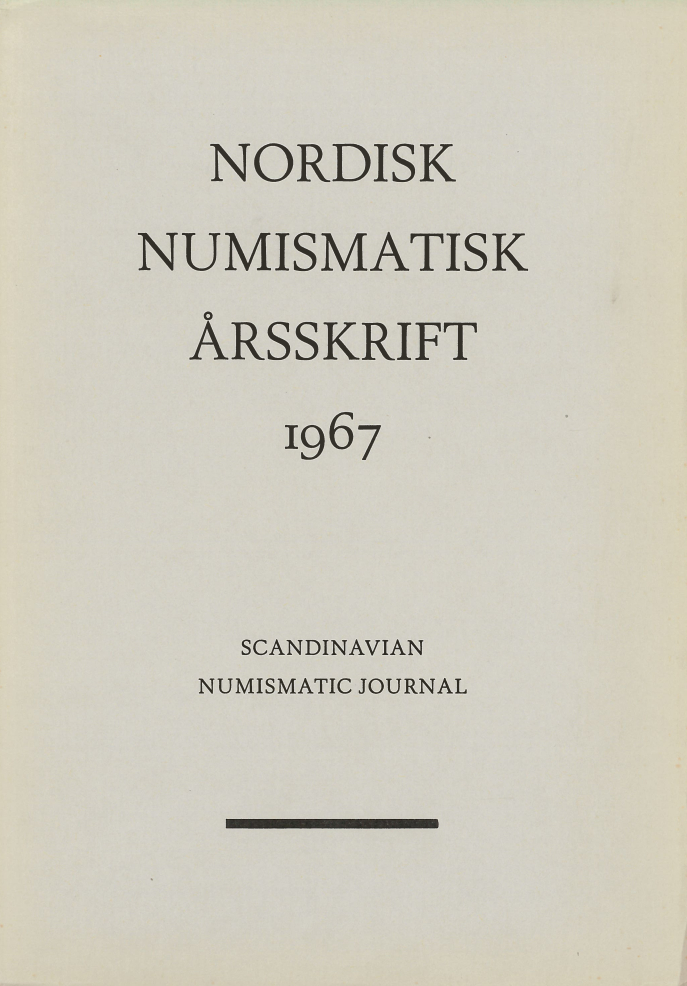 Nordisk Numismatisk Årsskrift 1967