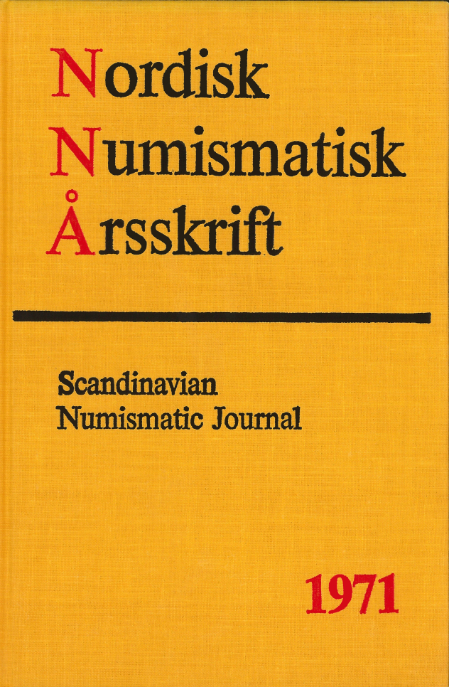 Nordisk Numismatisk Årsskrift 1971