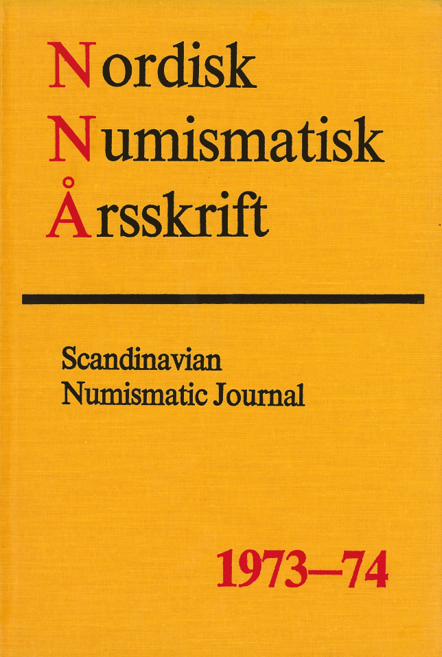 Nordisk Numismatisk Årsskrift 1973-74