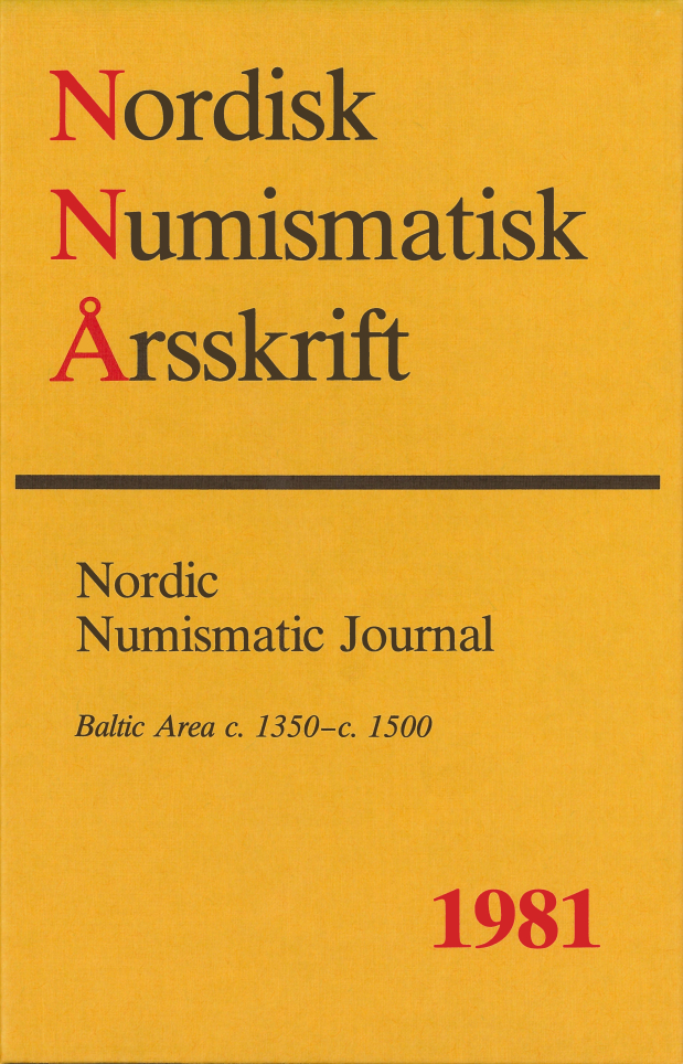 Nordisk Numismatisk Årsskrift 1981