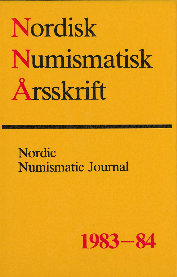 Nordisk Numismatisk Årsskrift 1983-84