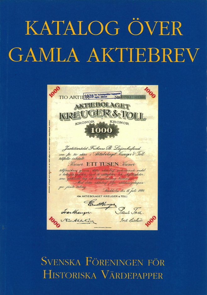 Katalog över gamla aktiebrev
