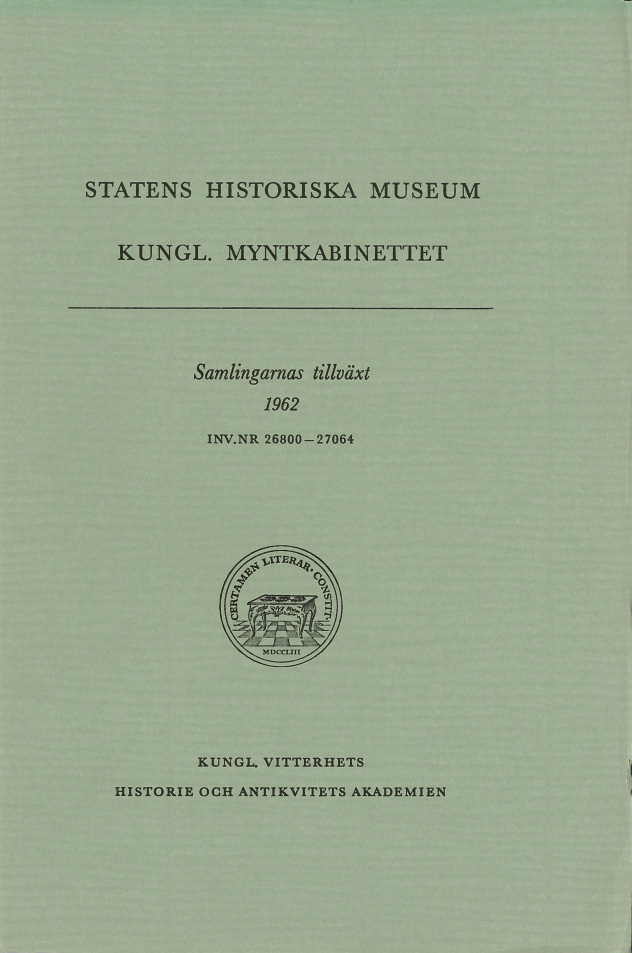 Samlingarnas tillväxt 1962