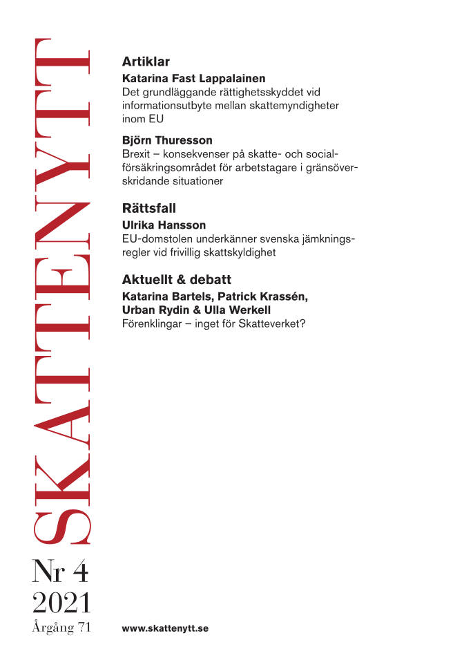 Skattenytt Nr 4 2021
