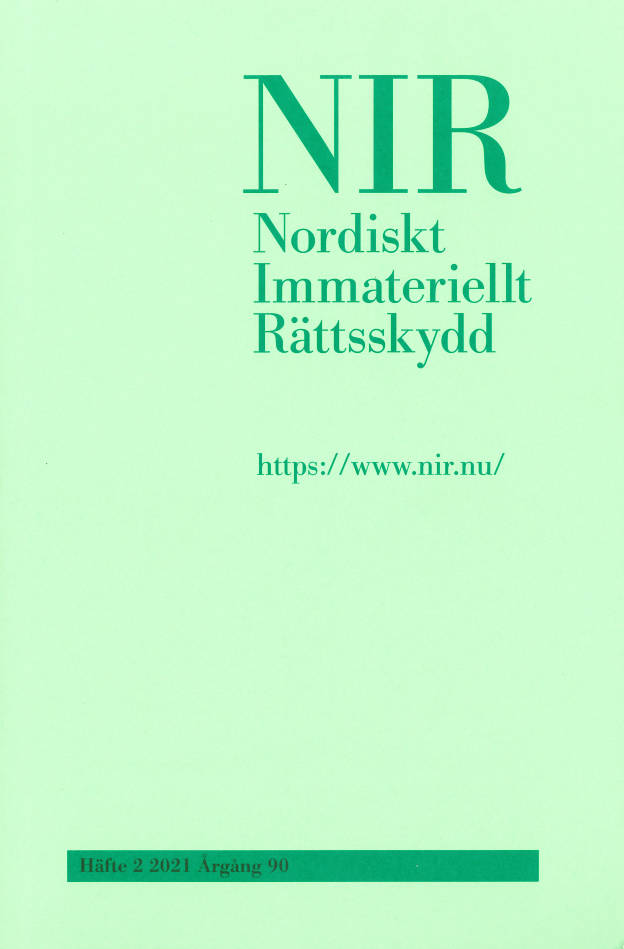 Nordiskt Immateriellt Rättsskydd nr 2 2021