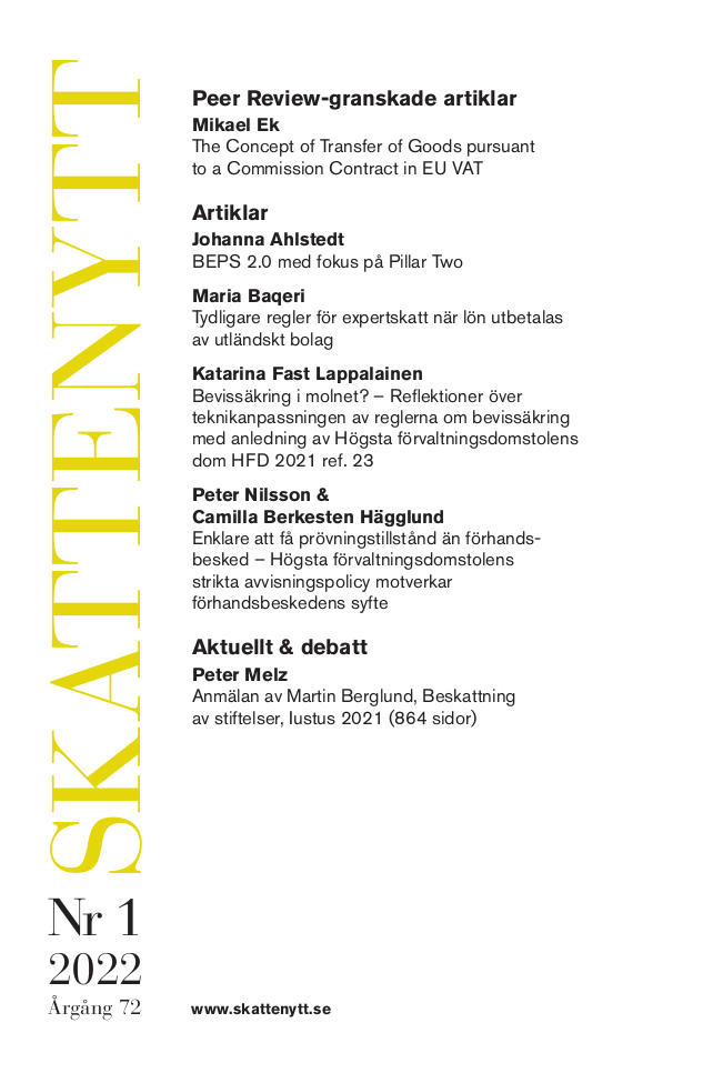 Skattenytt Nr 1 2022
