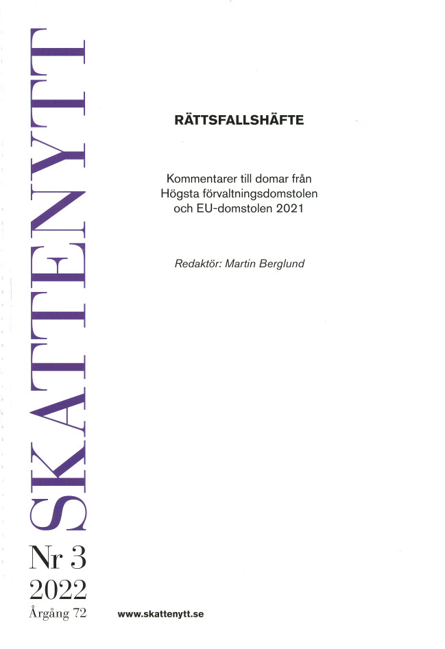 Skattenytt Nr 3 2022