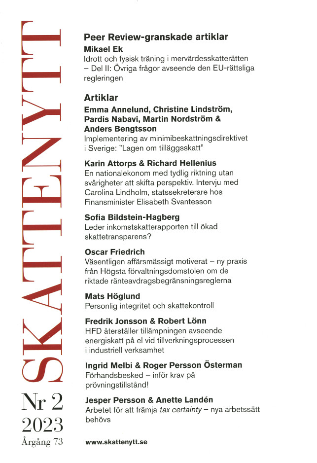 Skattenytt Nr 2 2023