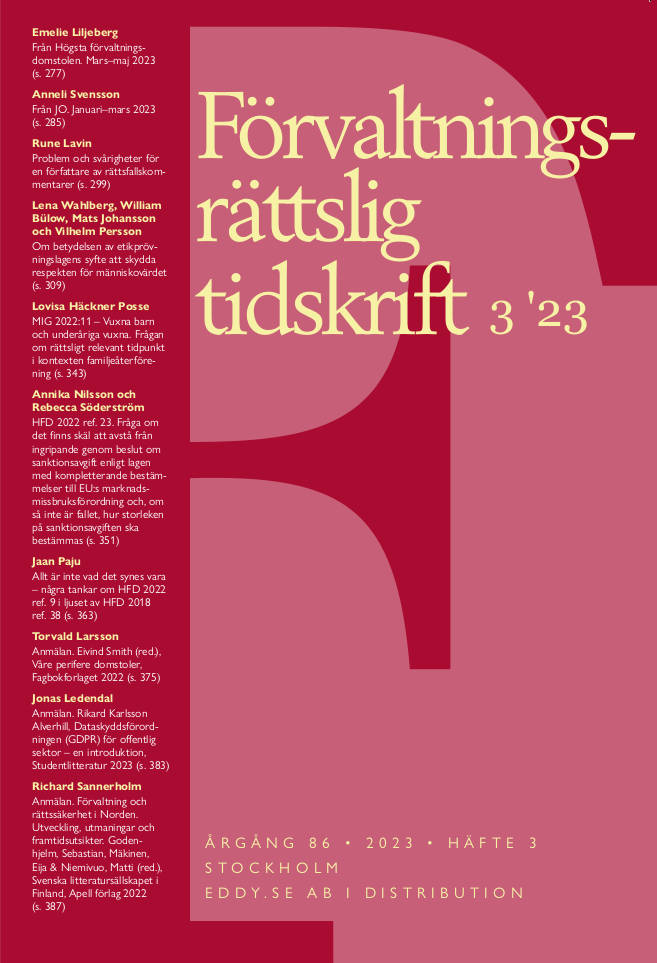 Förvaltningsrättslig tidskrift 3 2023