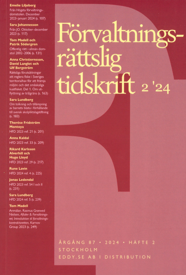 Förvaltningsrättslig tidskrift 2 2024
