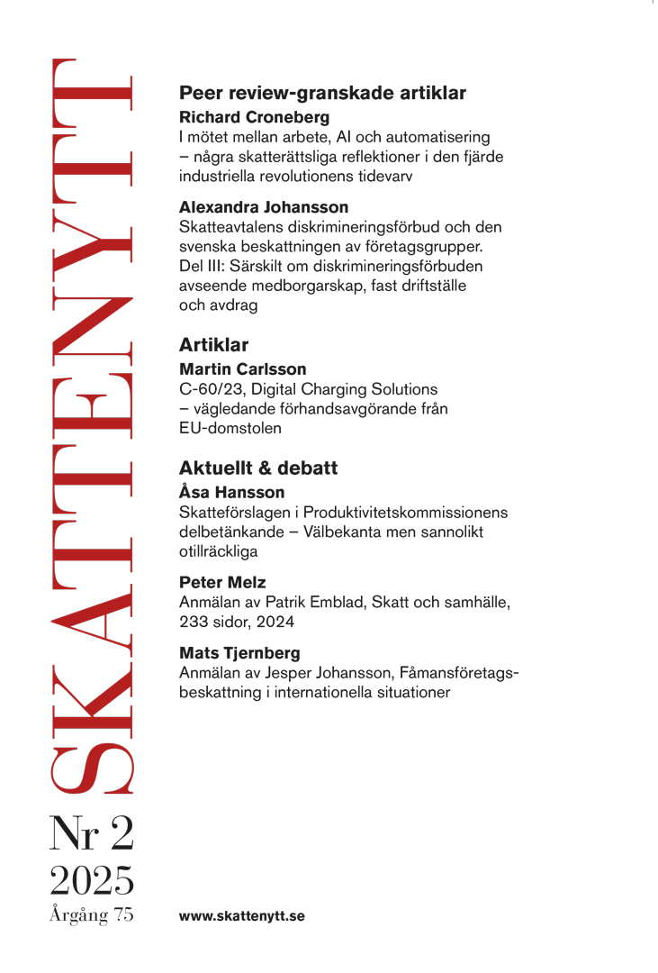 Skattenytt Nr 2 2025