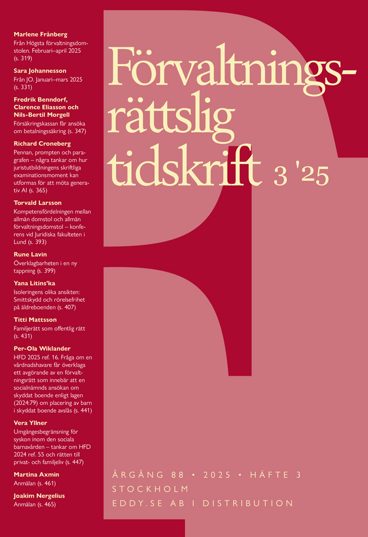 Förvaltningsrättslig tidskrift 3 2025