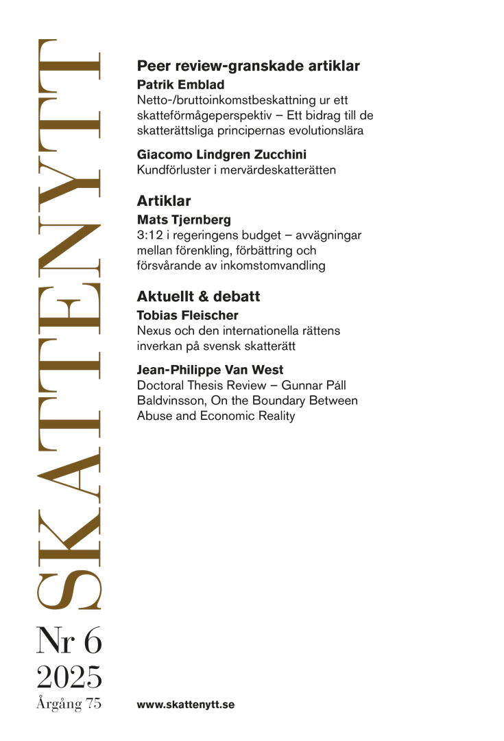 Skattenytt Nr 6 2025
