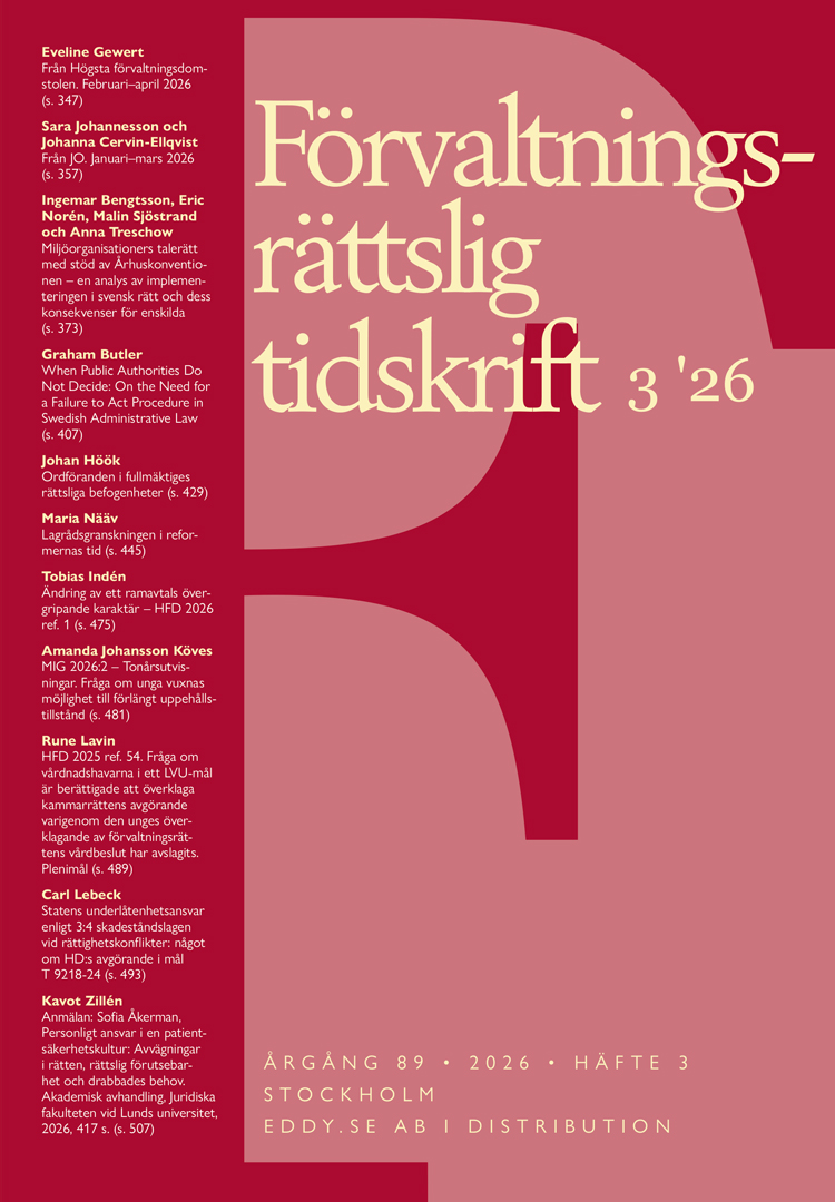 Förvaltningsrättslig tidskrift 3 2026