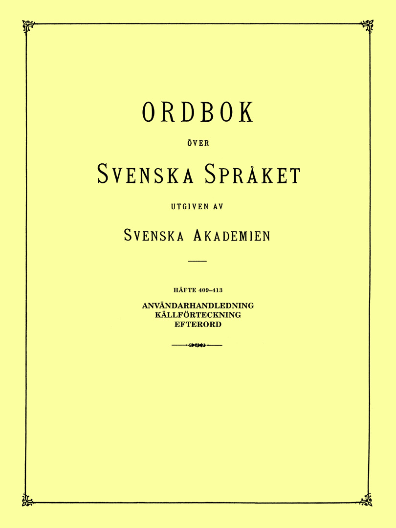 Användarhandledning, Källförteckning, Efterord