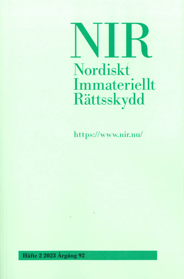 Nordiskt Immateriellt Rättsskydd nr 2 2023