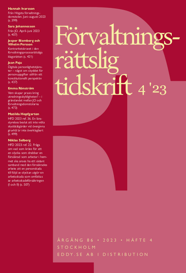 Förvaltningsrättslig tidskrift 4 2023