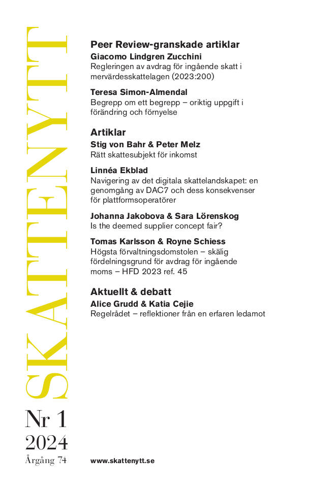 Skattenytt Nr 1 2024