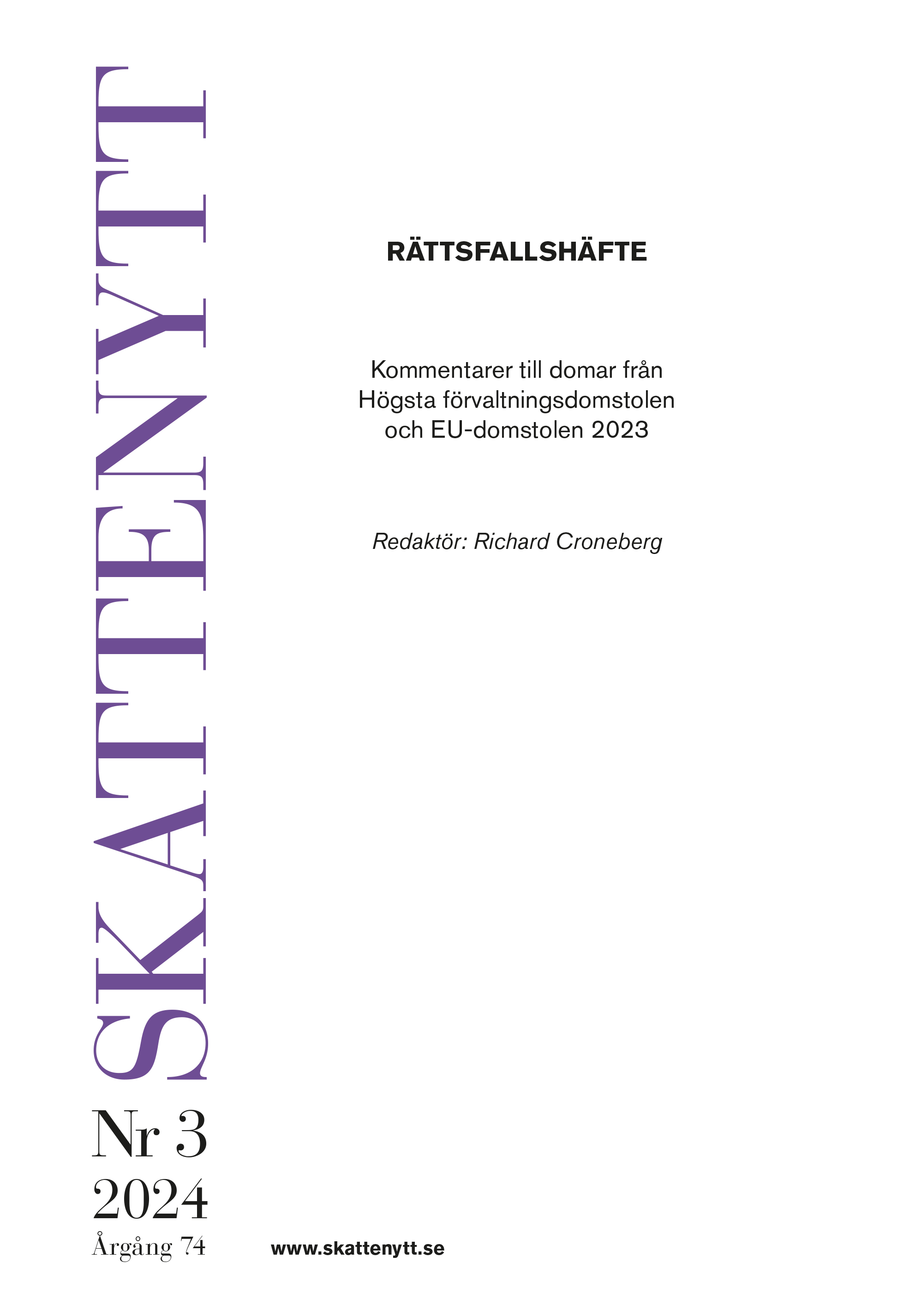 Skattenytt Nr 3 2024