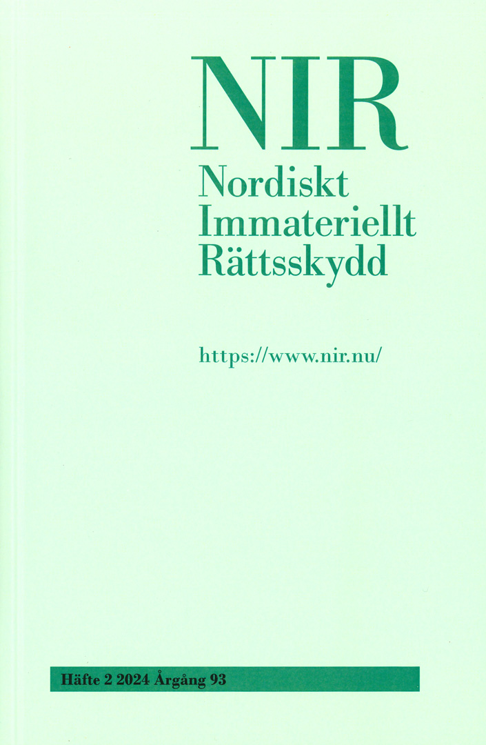 Nordiskt Immateriellt Rättskydd nr 2 2024