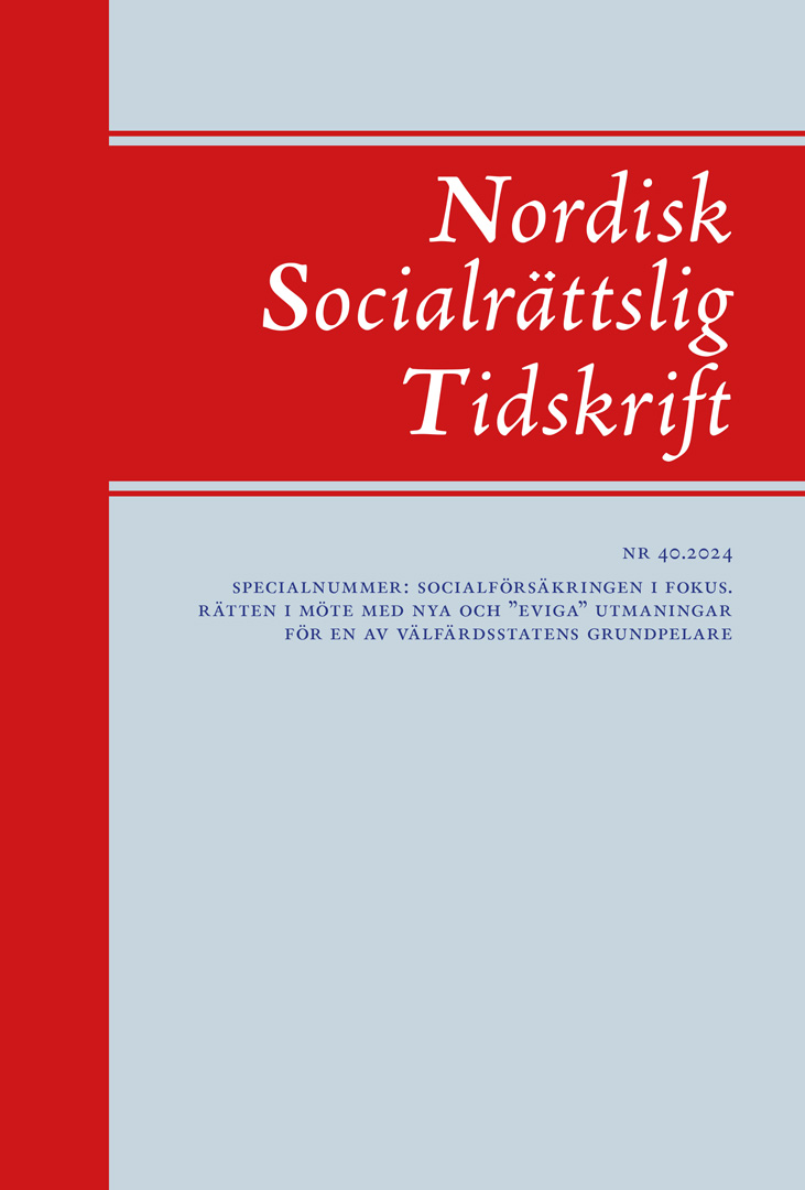 Nordisk Socialrättslig Tidskrift NR 40.2024