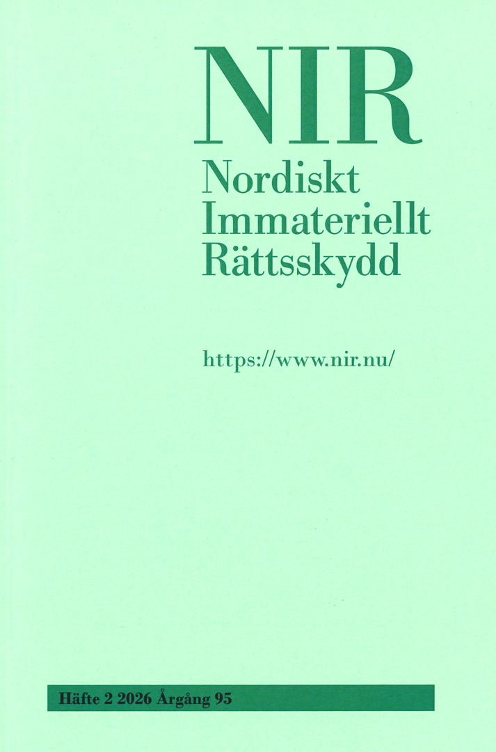 Nordiskt Immateriellt Rättskydd nr 2 2026